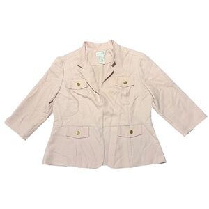 Draper’s & Damon’s Soft Pink Button Pocket Blazer – Size 18